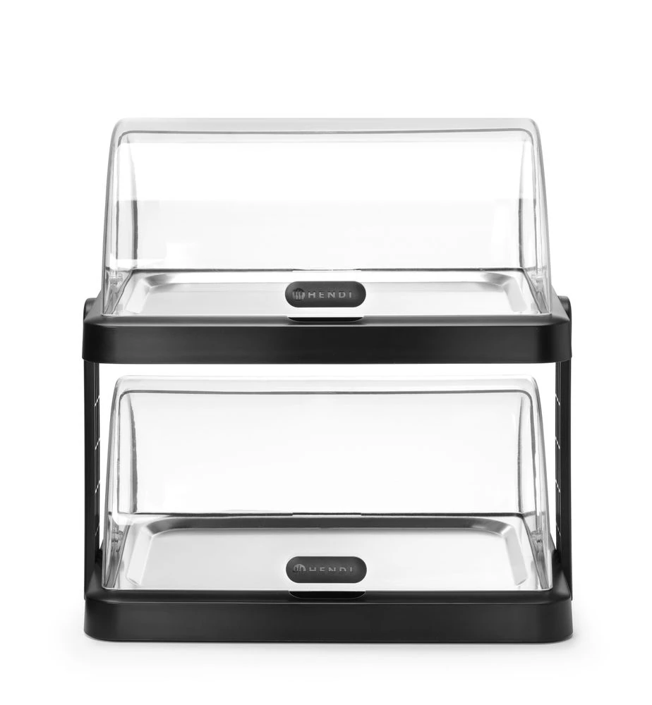 Hendi UNIQ Duo Kühlvitrine Roll-Top Schwarz 871812 by Hendi color Svart