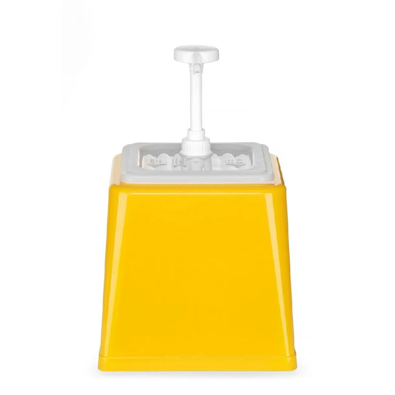 Hendi Saucenspender mit Pumpe Gelb Kunststoff 2L 203538 by Hendi color Svart
