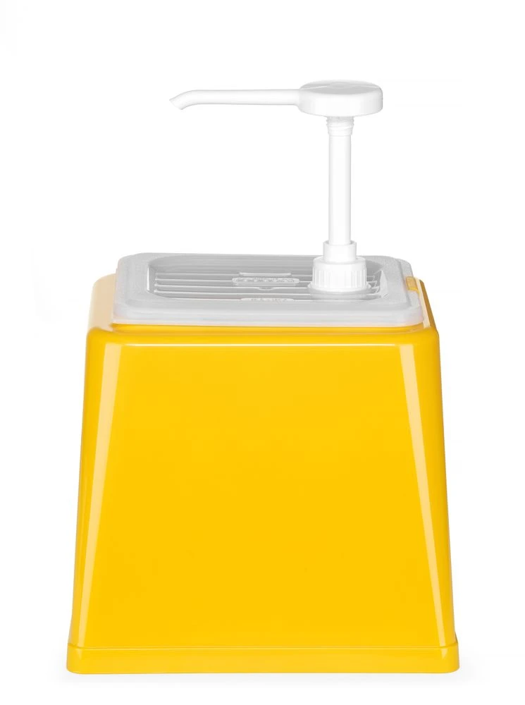 Hendi Saucenspender mit Pumpe Gelb Kunststoff 2L 203538 by Hendi color Svart