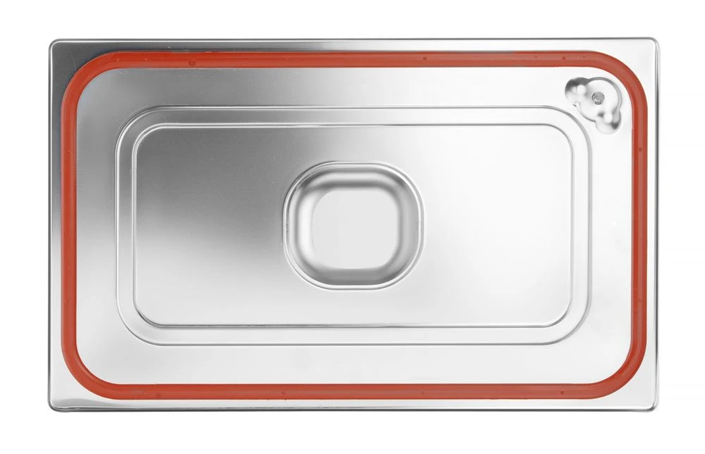 Hendi GN-Deckel GN 1/1 mit Silikonrand Edelstahl 802601 by Hendi color Svart