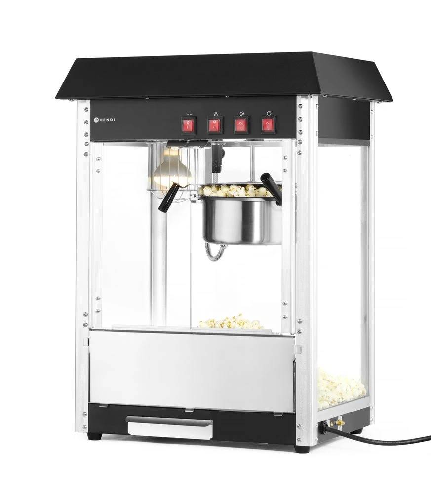 Hendi Popcornmaschine Schwarz Metall und Glas 282762 by Hendi color Svart