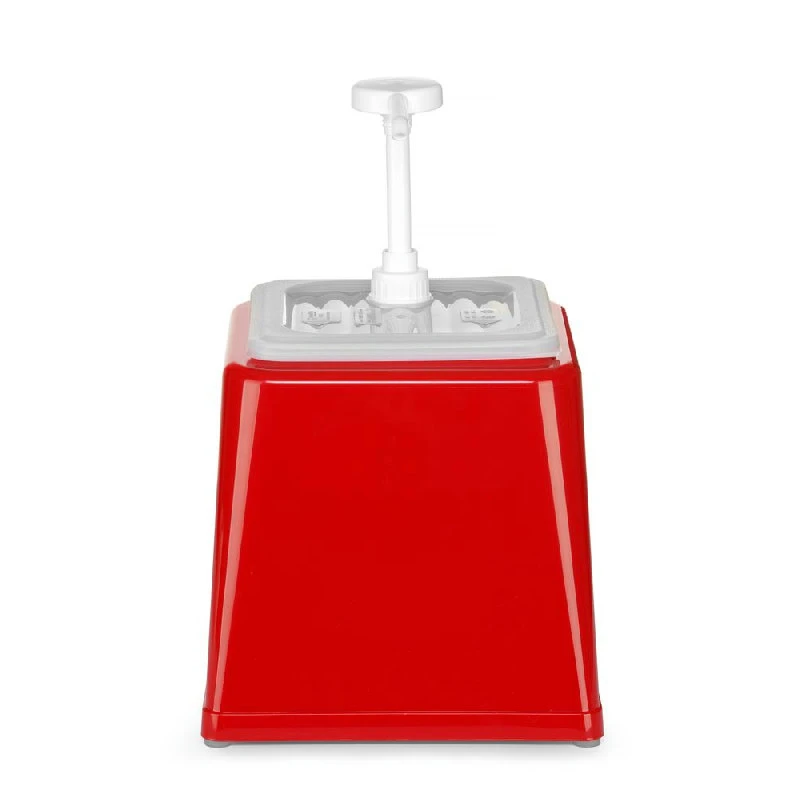 Hendi Saucenspender mit Pumpe Rot Kunststoff 203521 by Hendi color Svart