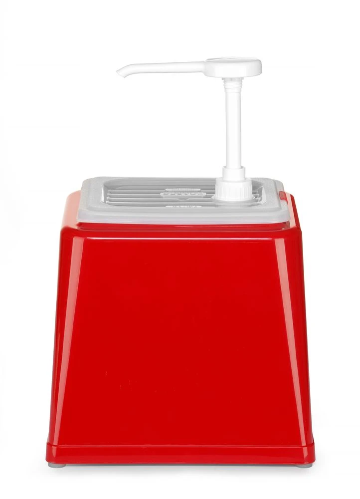 Hendi Saucenspender mit Pumpe Rot Kunststoff 203521 by Hendi color Svart