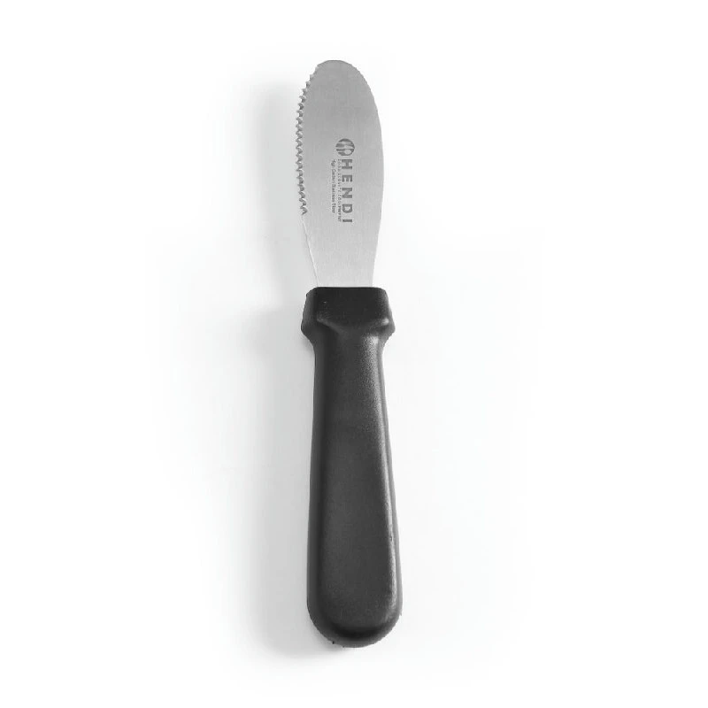 Hendi Streichmesser mit Wellenschliff, schwarzer Griff 855768 by Hendi color Svart