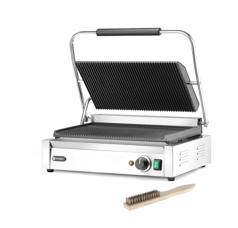 Hendi Panini Grill XL Kontaktgrill Metall 263624 by Hendi color Svart