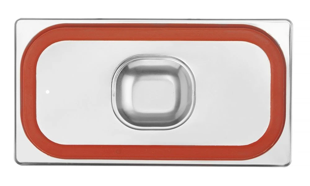 Hendi GN-Deckel mit Silikonrand Luftdicht GN 1/3 Edelstahl 802632 by Hendi color Svart