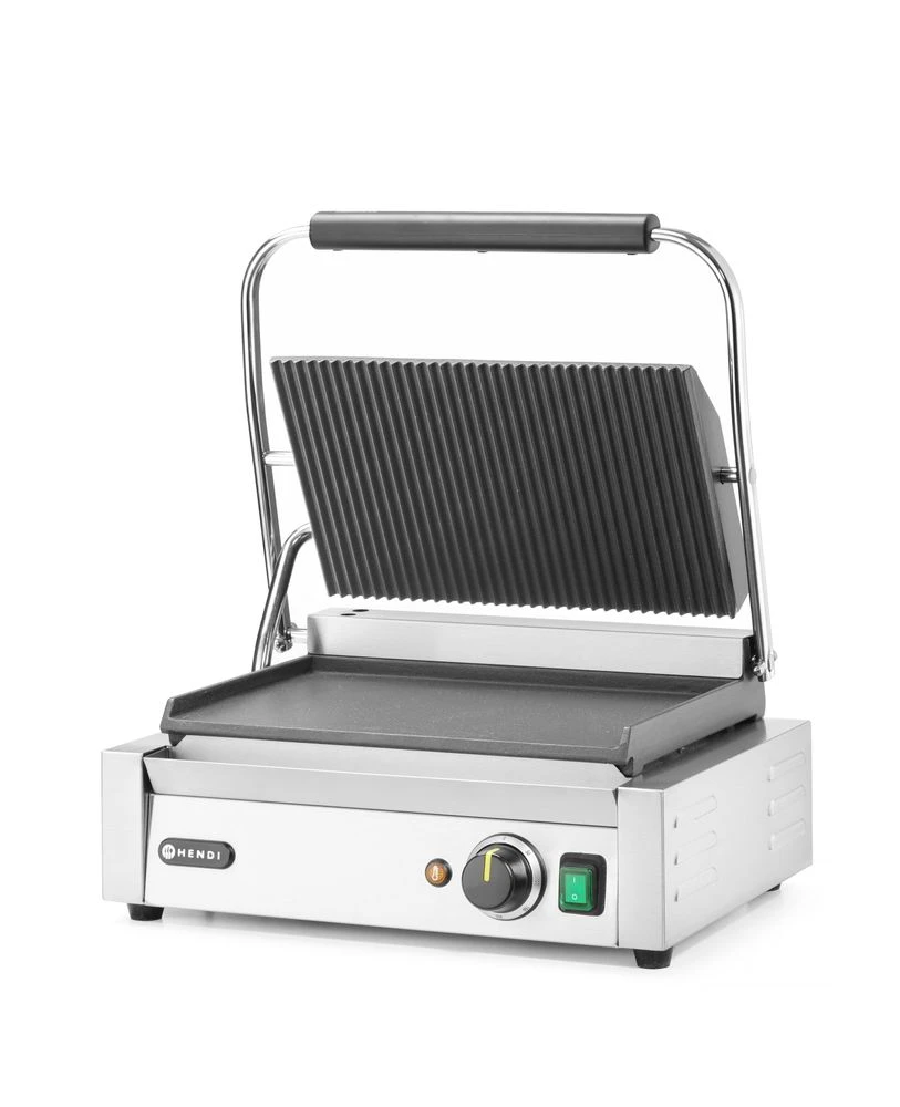 Hendi Panini Kontaktgrill Gerillt/Gerillt 263662 by Hendi color Svart