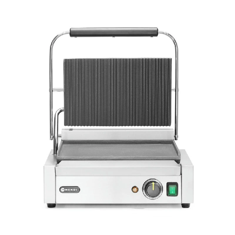Hendi Panini Kontaktgrill Gerillt/Gerillt 263662 by Hendi color Svart