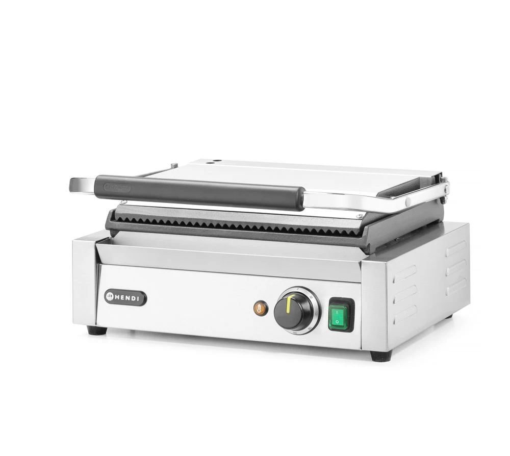 Hendi Panini Kontaktgrill Gerillt/Gerillt 263662 by Hendi color Svart