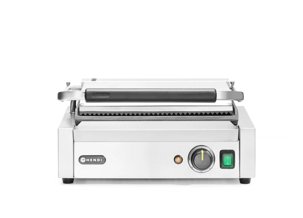 Hendi Panini Kontaktgrill Gerillt/Gerillt 263662 by Hendi color Svart