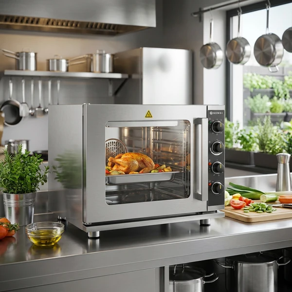 Hendi Kombidämpfer mit Grill 4x GN 2/3 Edelstahl und Glas 225929 by Hendi color Svart
