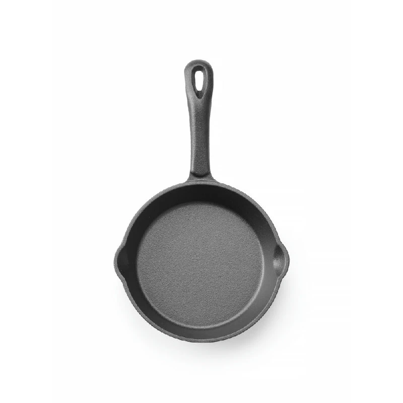Hendi Gusseisenpfanne Ø16,5 cm Schwarz mit Ausgießer 629314 by Hendi color Svart