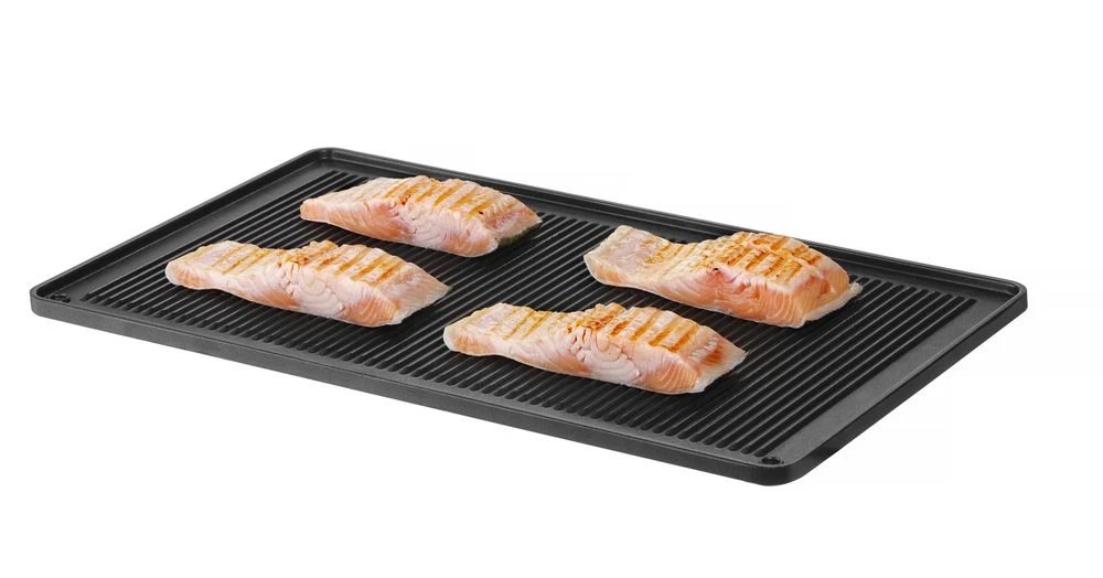 Hendi Grillplatte für Ofen Gerillt GN 1/1 Aluminium 808825 by Hendi color Svart