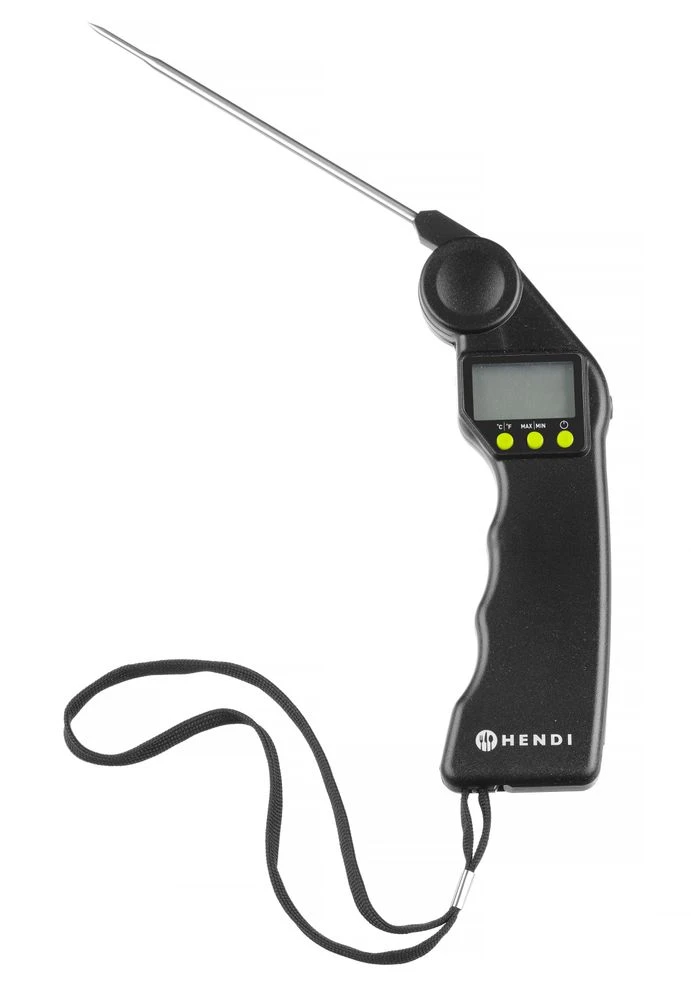 Hendi Digitales Thermometer mit Klappfühler Schwarz 271315 by Hendi color Svart