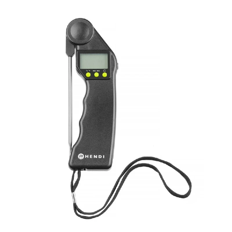 Hendi Digitales Thermometer mit Klappfühler Schwarz 271315 by Hendi color Svart