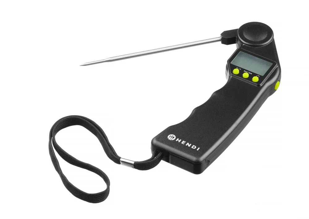 Hendi Digitales Thermometer mit Klappfühler Schwarz 271315 by Hendi color Svart