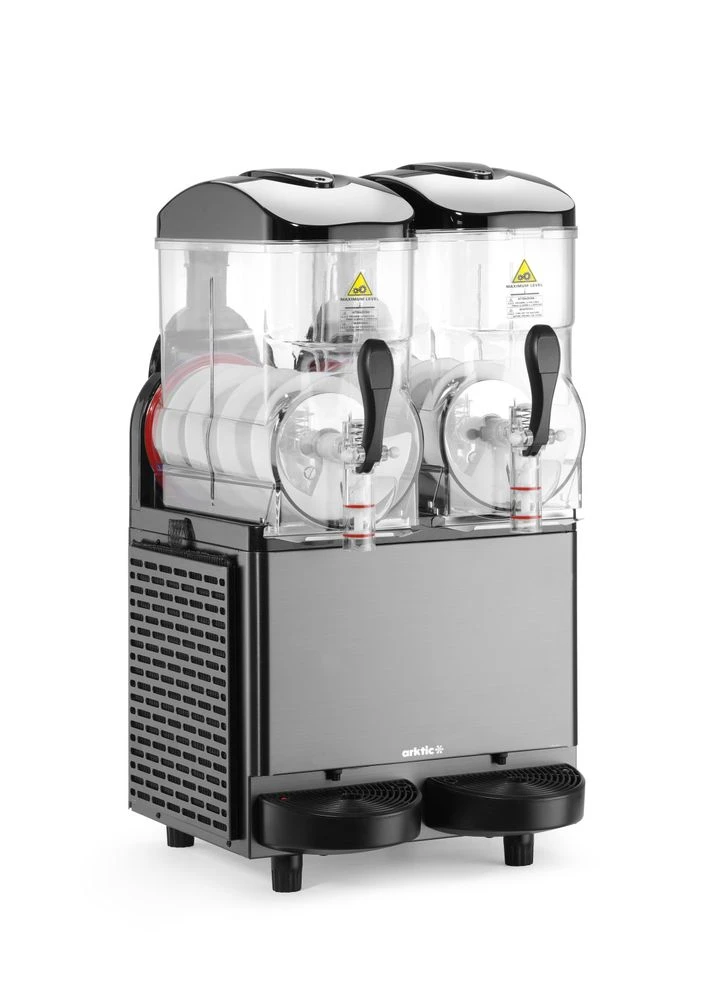 Hendi Slush-Eis-Maschine 2x12L Schwarz Metall 274361 by Hendi color Svart