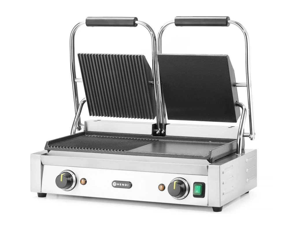 Hendi Doppel-Kontaktgrill Edelstahl 263907 by Hendi color Svart