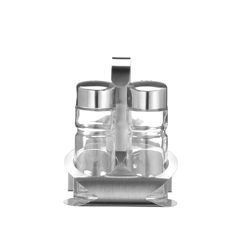 Hendi Menage-Set Salz und Pfeffer Edelstahl 465318 by Hendi color Svart