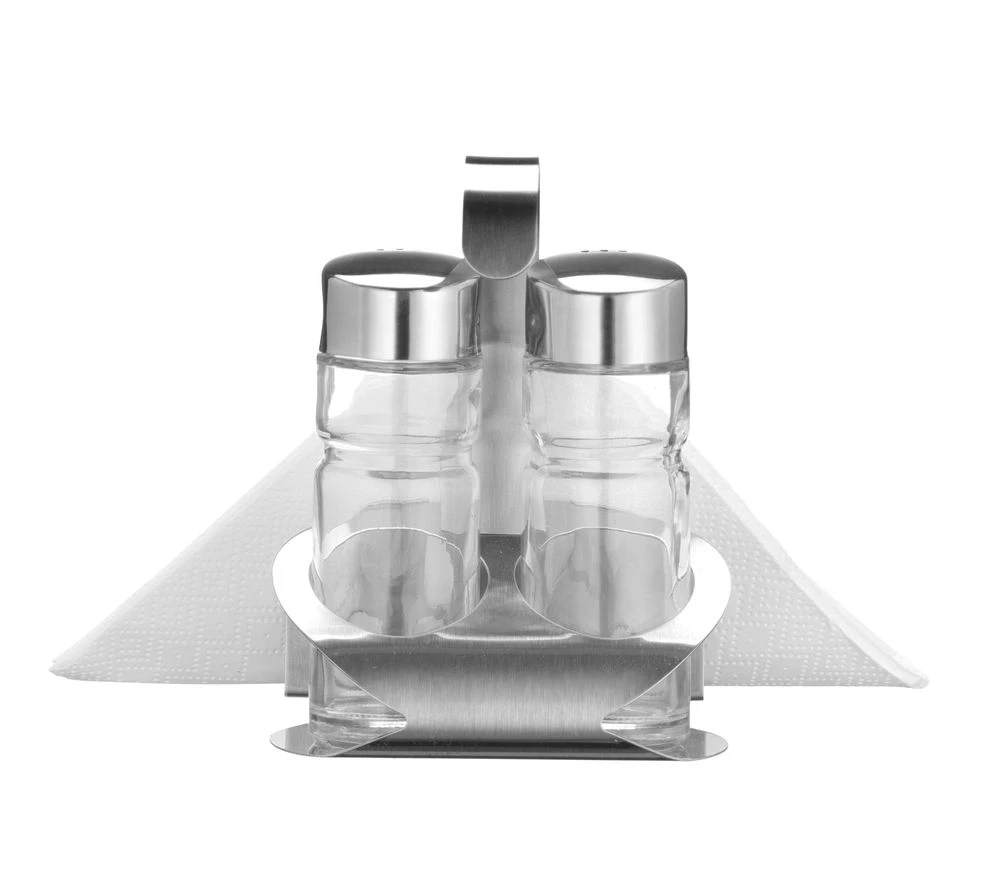 Hendi Menage-Set Salz und Pfeffer Edelstahl 465318 by Hendi color Svart