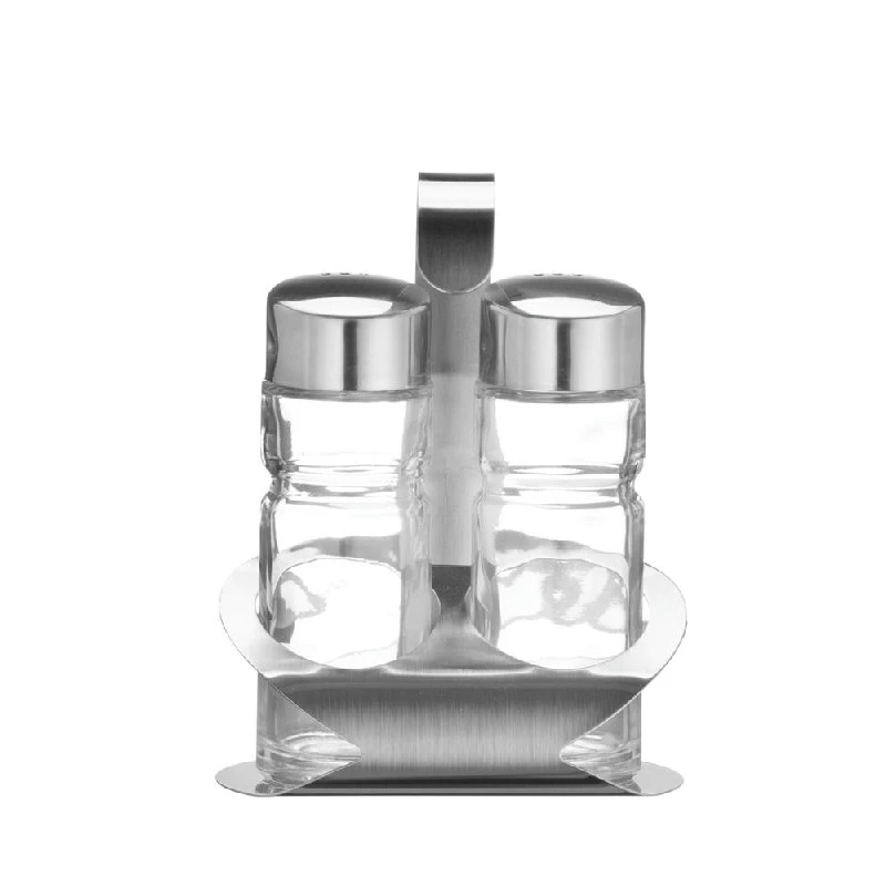Hendi Menage Salz- und Pfefferstreuer-Set 4-teilig Edelstahl 465301 by Hendi color Svart