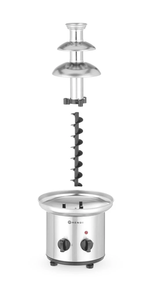 Hendi Schokobrunnen 3 Etagen Edelstahl 274101 by Hendi color Svart