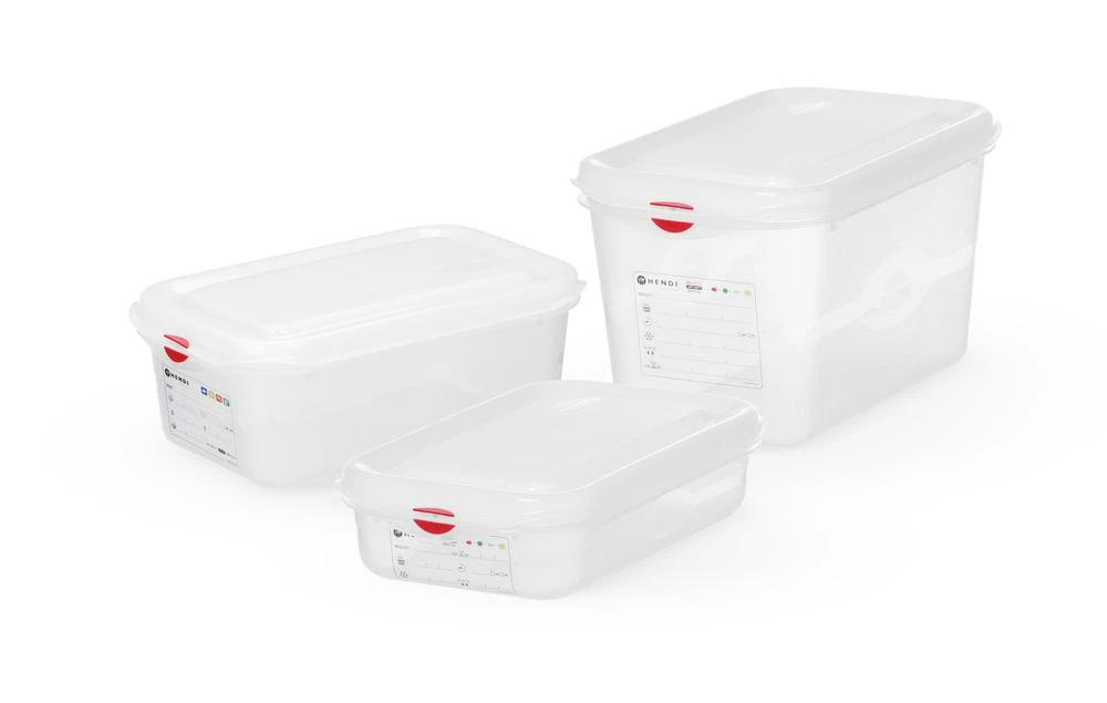 Hendi GN 1/4 GN-Behälter Polypropylen Kunststoff Transparent 873182 by Hendi color Svart
