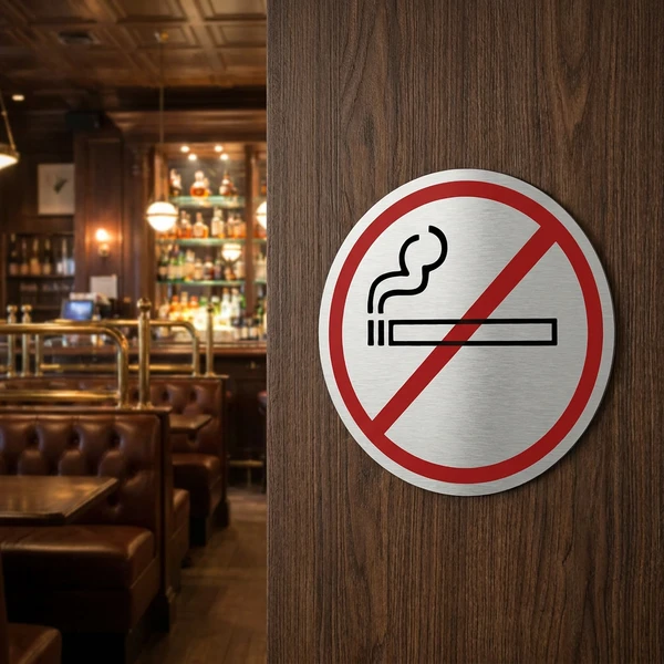 Hendi Türschild aus Metall WC-Symbol Ø75 mm 663790 by Hendi color Svart