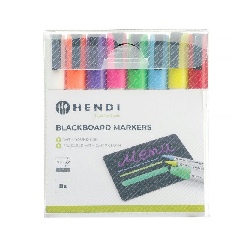 Hendi Kreidemarker 3 mm 8 Stk. 664278 by Hendi color Svart