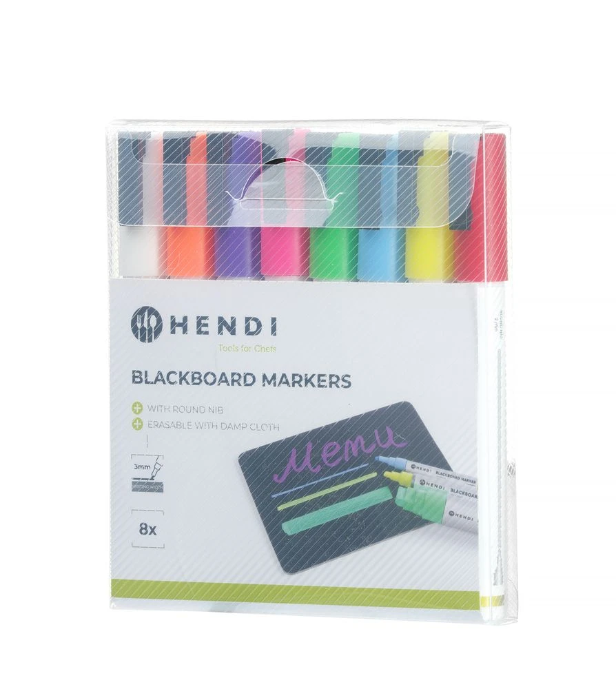 Hendi Kreidemarker 3 mm 8 Stk. 664278 by Hendi color Svart