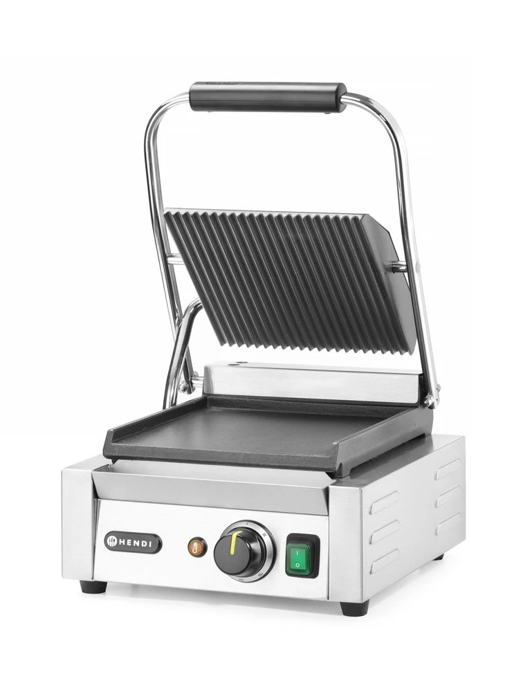 Hendi Kontaktgrill Einfach Gerillt/Gerillt 263600 by Hendi color Svart