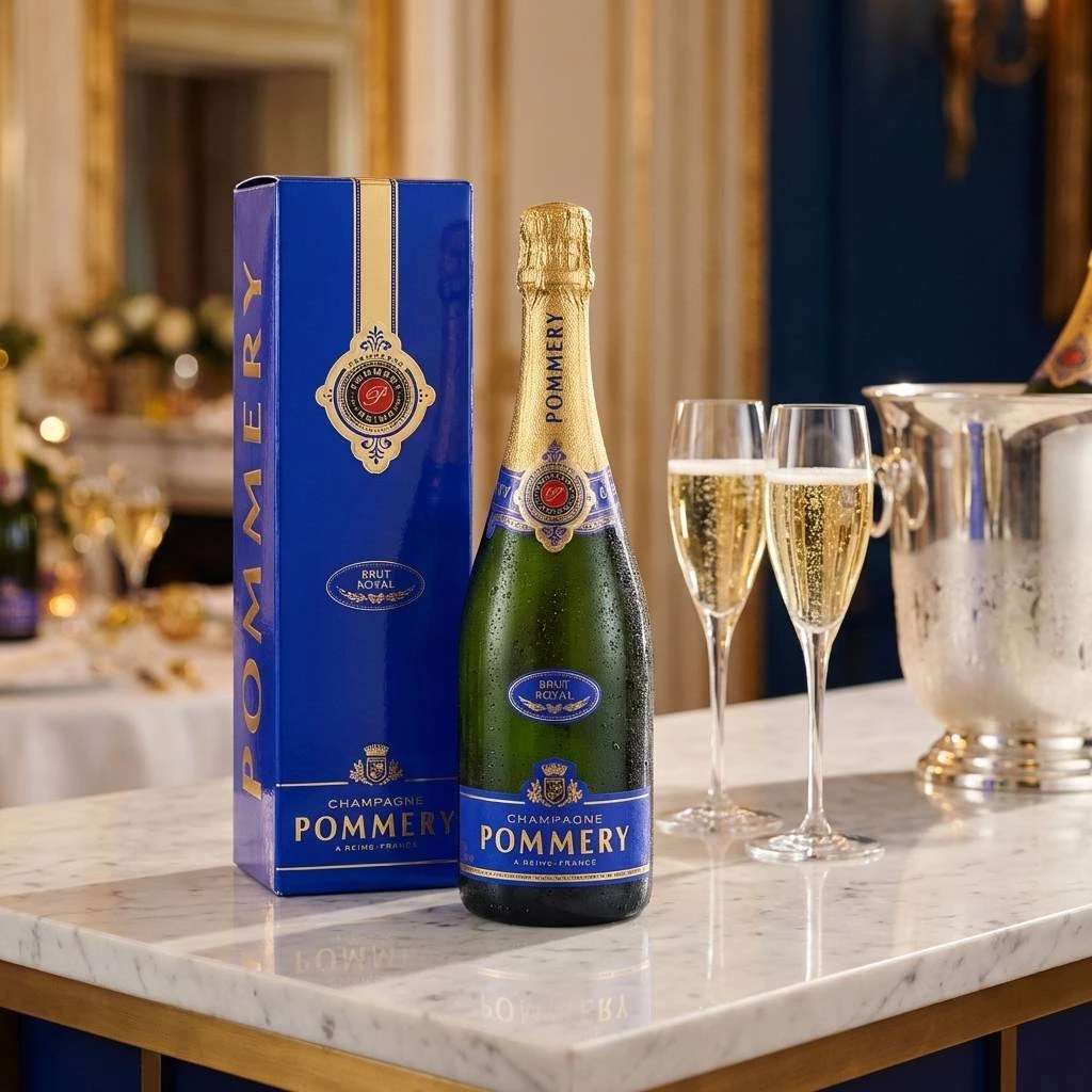 Pommery Brut Royal + GB FL 75 CL L-25-481-00  color Svart