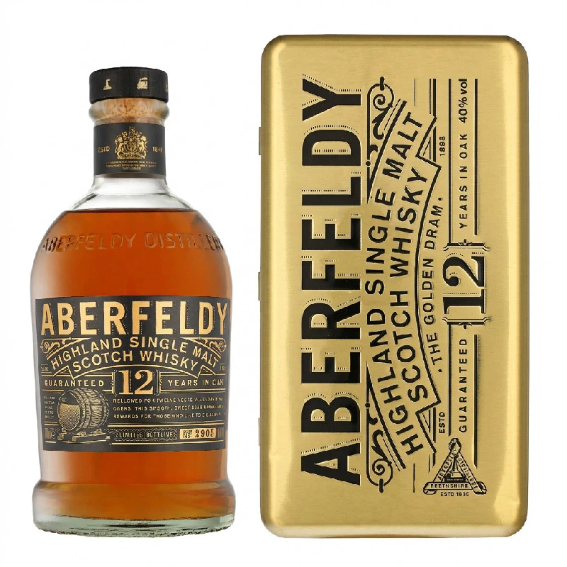 Aberfeldy 12 Jahre Single Malt Whisky 70cl mit Geschenkbox L-11-471-00  color Svart