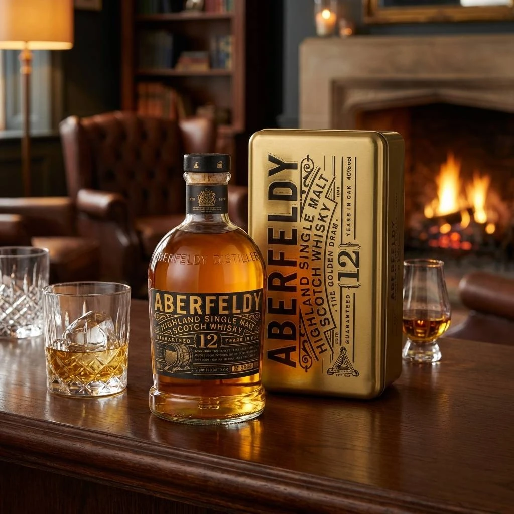 Aberfeldy 12 Jahre Single Malt Whisky 70cl mit Geschenkbox L-11-471-00  color Svart