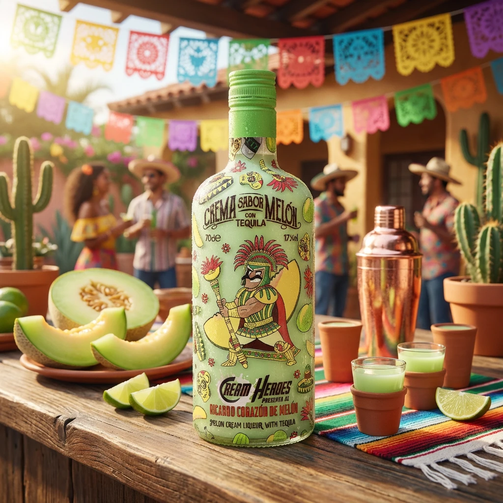 Cream Heroes Ricardo Corazon De Melon Tequila Likör 70cl L-68-811-00  color Svart