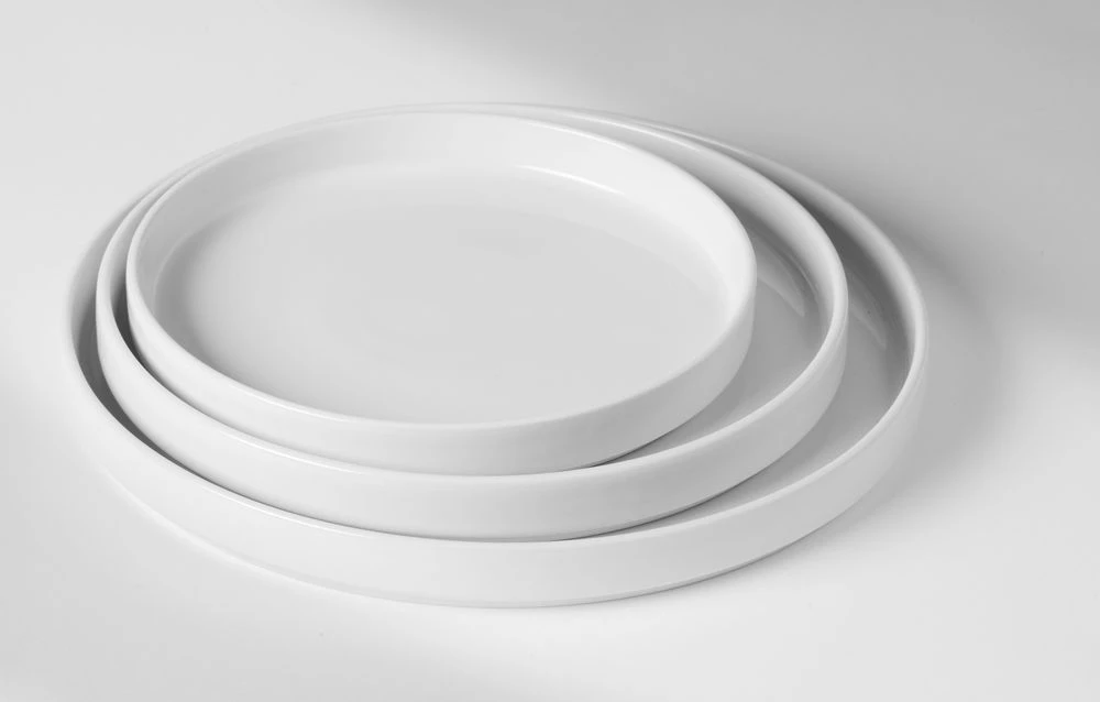 6er-Set Hendi Oslo Teller mit hohem Rand Weiß Ø20 cm 768730 by Hendi color Svart