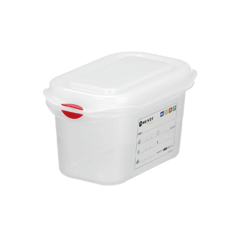 Hendi GN-Behälter 1/9 Polypropylen 100 mm – 1 Liter 873137 by Hendi color Svart