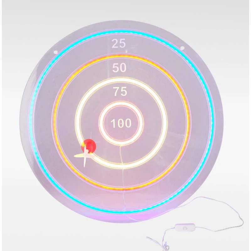 Dartscheibe Neon 45x45cm NE1200080  color Svart