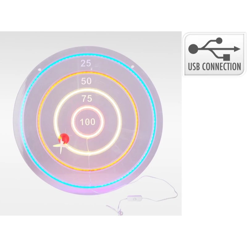 Dartscheibe Neon 45x45cm NE1200080  color Svart