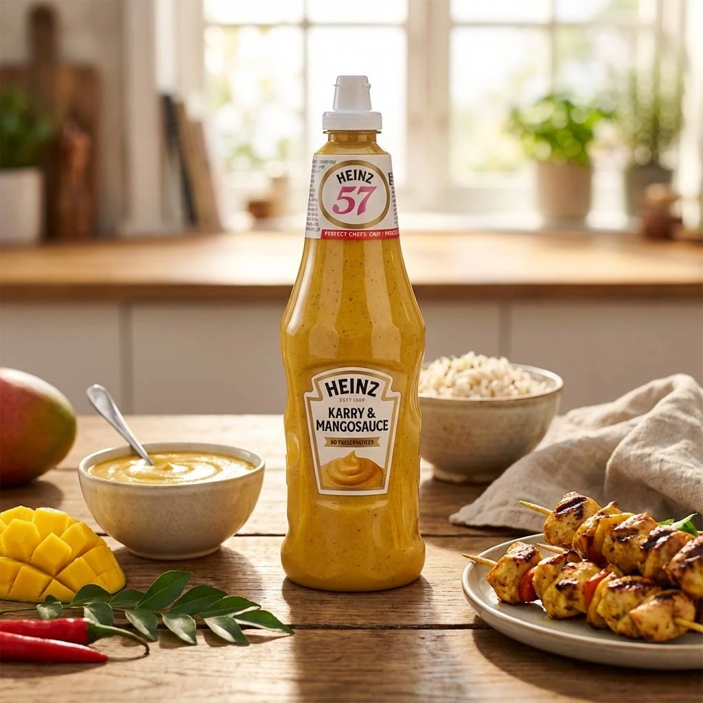 Heinz Curry Mango Sauce 1L 384106 by HEINZ color Svart