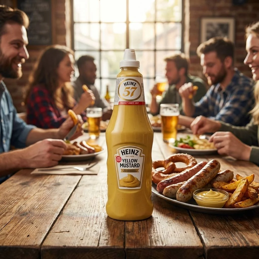 Heinz Milder Senf Yellow Mustard 1L 384104 by HEINZ color Svart
