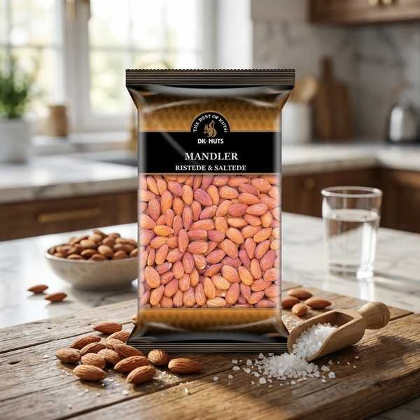 Luxus-Mandeln (Geröstet & Gesalzen) 1 kg 142C by DK-NUTS color Svart