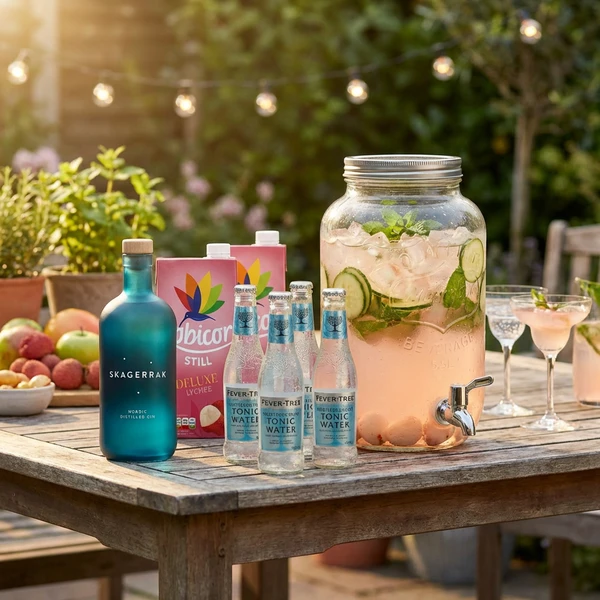 Lychee Gin & Tonic Spender – Cocktail-Set Bundle168  color Svart