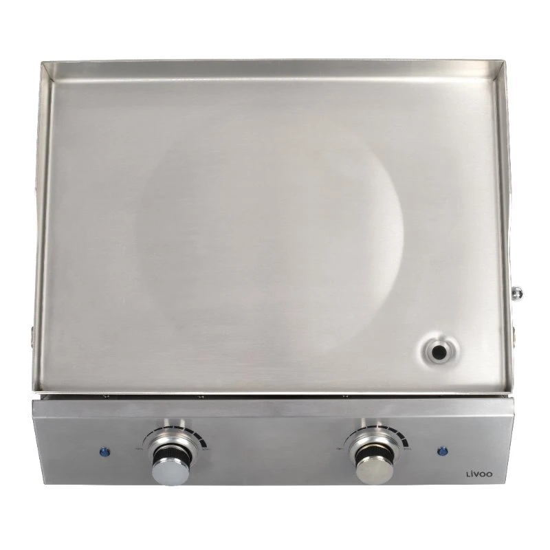 Livoo Plancha-Grill aus Edelstahl mit 2 Thermostaten 96-DOC302  color Svart