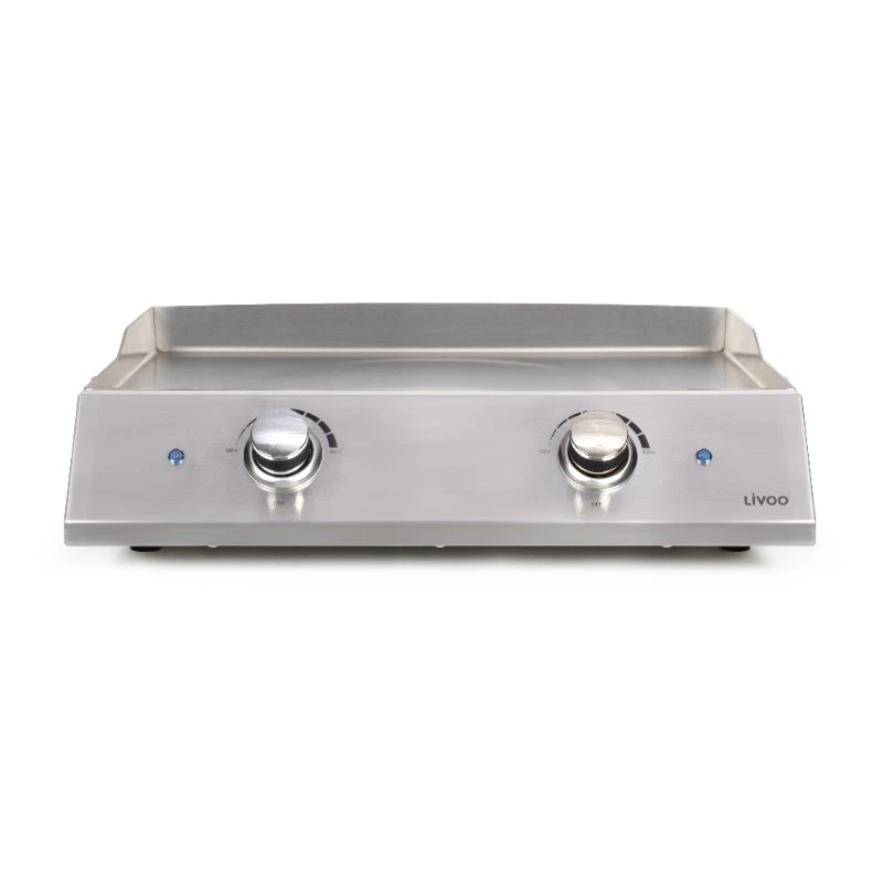 Livoo Plancha-Grill aus Edelstahl mit 2 Thermostaten 96-DOC302  color Svart