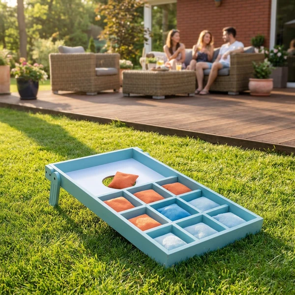 Livoo 2-in-1 Bean Bag Game FSC-Holz Gartenspiel 96-JEU002  color Svart