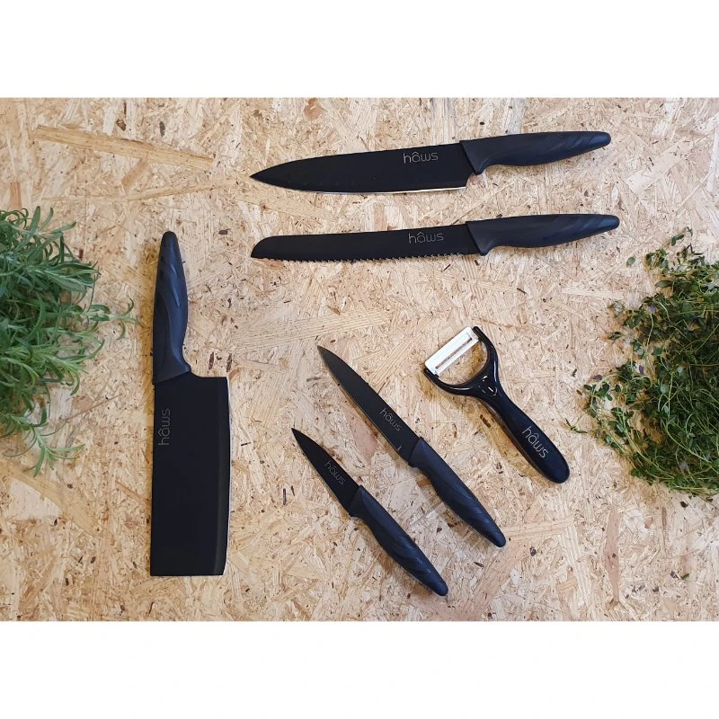 Hâws Keramikmesser-Set 6-teilig Schwarz 30-CKS006  color Svart