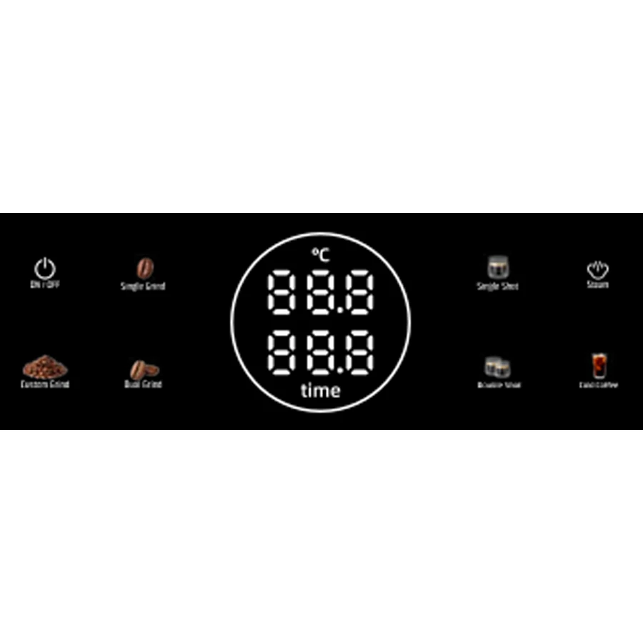 Caso Espresso Gourmet Espressomaschine mit Mahlwerk Silber CS1826 by CASO color Svart