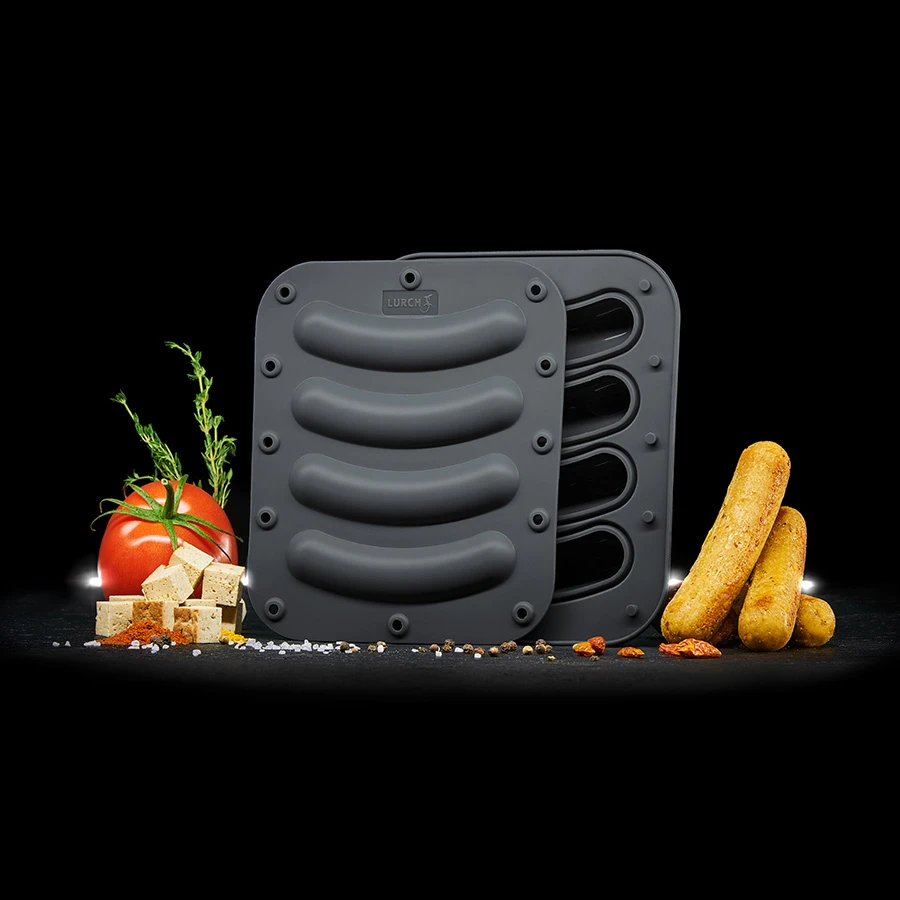 Lurch Silikon-Wurstform für 4 Stück 2er-Pack LU240515 by LURch color Svart