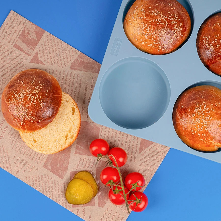 Lurch Flexistarter Backform für Burger Buns 4er Blau LU84001 by LURch color Svart
